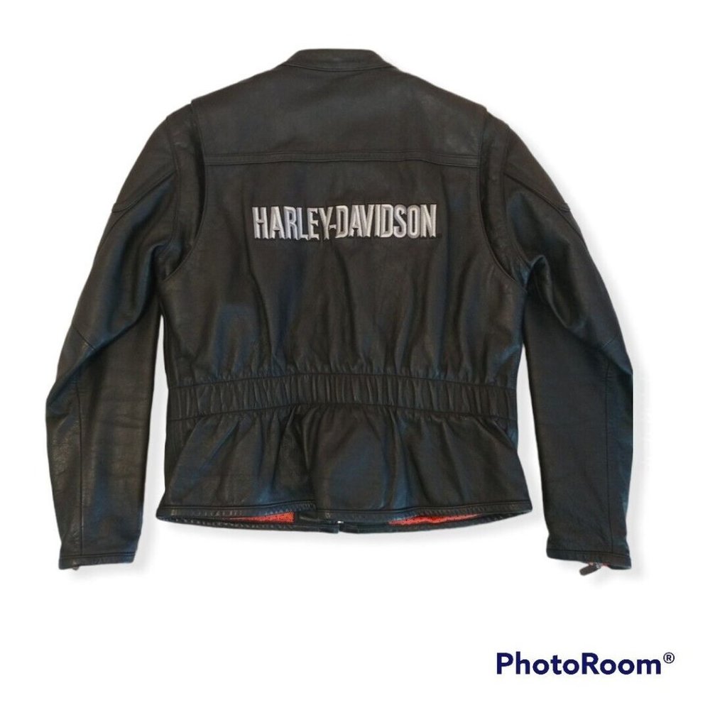 Women's Medium M Harley-Davidson Leather Jacket With Liner Embroidered
